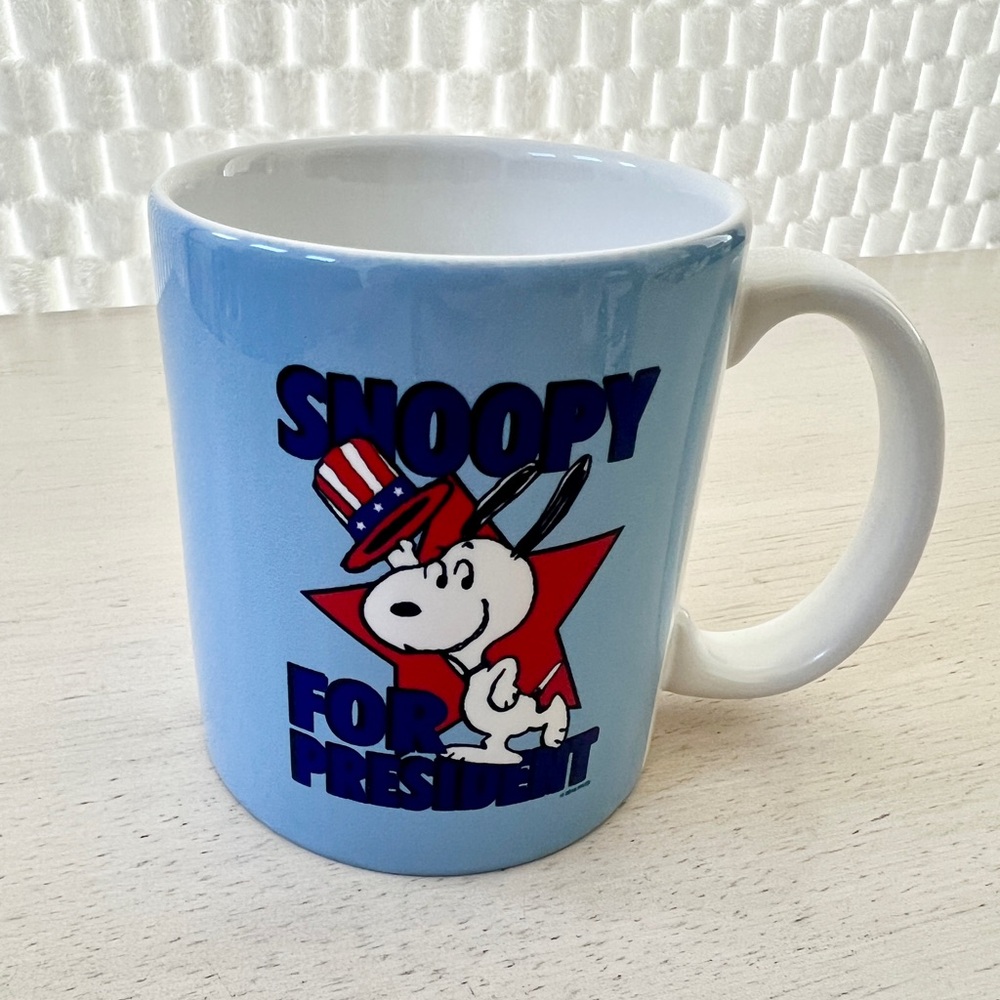 Snoopy for President Coffee Mug Peanuts Blue Patriotic